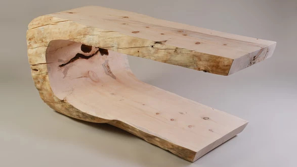 Table d'appoint design d'un tronc d'arbre