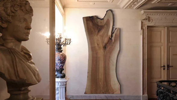 Sculpture en bois à partir d'un tronc d'arbre